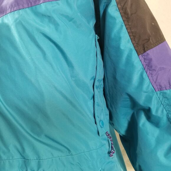 Columbia Ski Jacket Womens Large Parka Coat Blue Color Block Nylon Winter - Picture 6 of 15